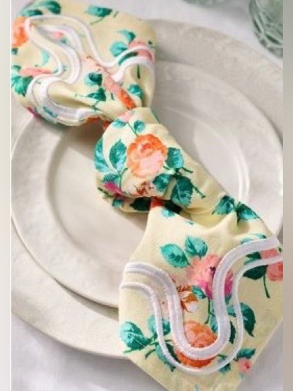 Anthropologie Madeline Napkins, Set of 2, Yellow